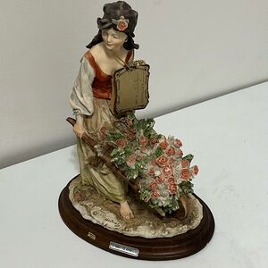 GIUSEPPE  ARMANI  LADY  WITH GLOWERS WHEEL  BARROW
